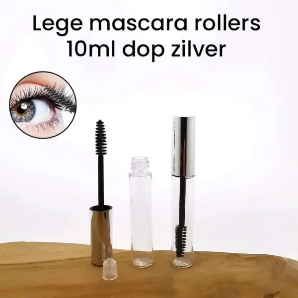 lege mascara rollers 10ml dop zilver