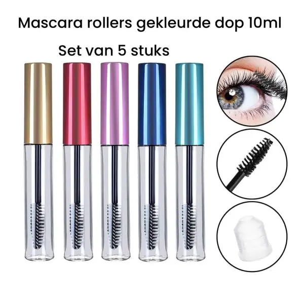 lege mascara rollers gekleurde dop 10ml