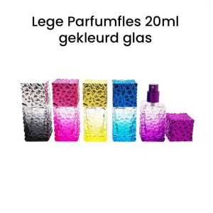 lege parfumfles 20ml gekleurd glas