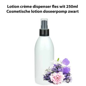 lotion creme dispenser fles wit 250ml cosmetische lotion doseerpomp zwart