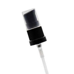 lotion creme pompje zwart transparante overkap fleshals din18 18 mm 18 410