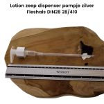 lotion pomp zilver zeep dispenser fleshals din28