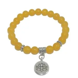 lotus armband gele jade natuursteen