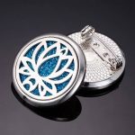 lotus broche speld parfum geur medaillon
