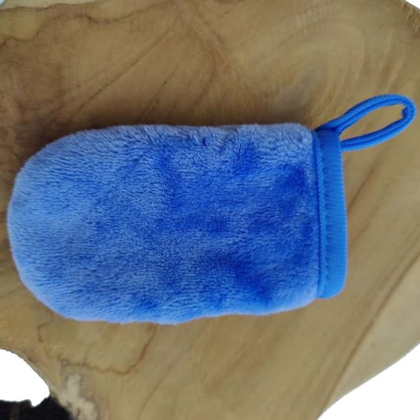 make up remover washand blauw