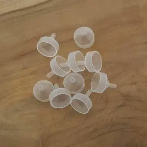 mini trechter tuitje 19 mm transparant 1