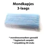 mondneusmaskers 3 laags chirurgisch mondmaskersr verpakking 50 stuks