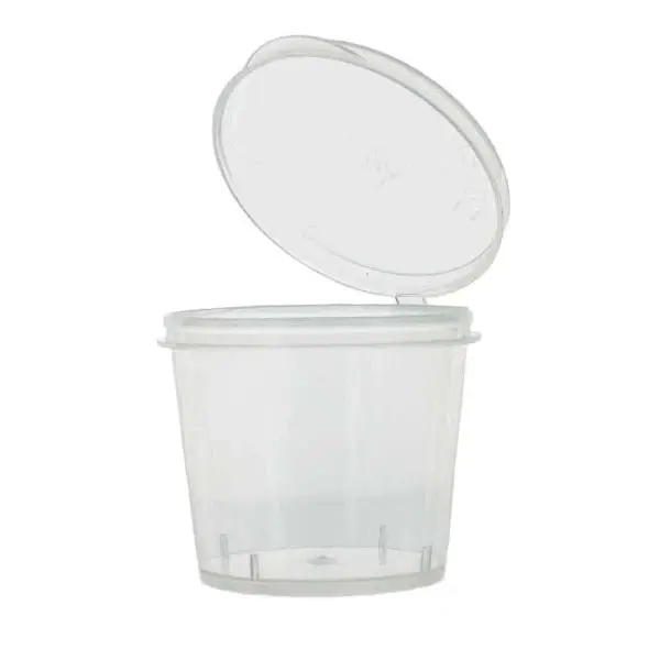 monster potjes 25 ml transparant vaste drukdeksel