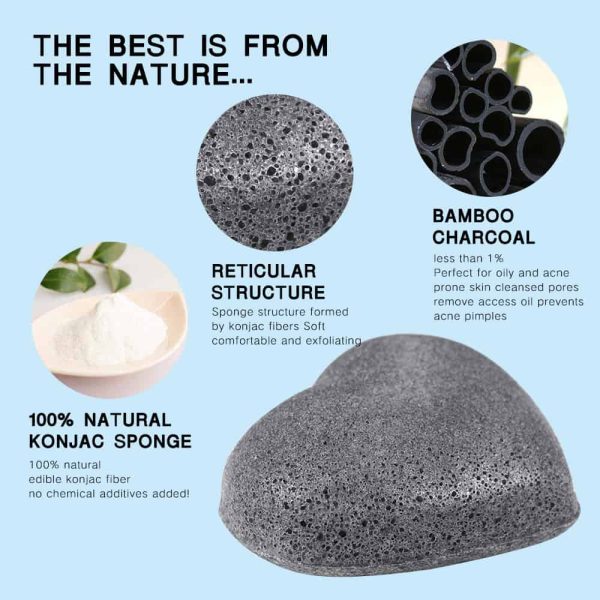 natuurlijke konjac spons bamboe