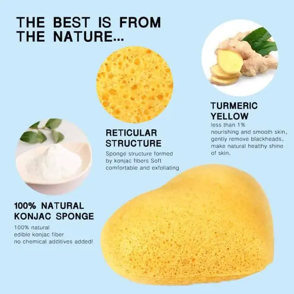 natuurlijke konjac spons kurkuma