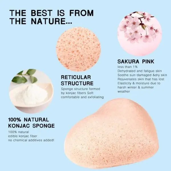 natuurlijke konjac spons sakura japanse kersenbloem