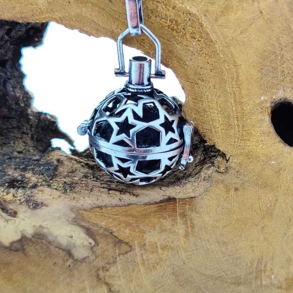 parfum medaillon ster diffuser aroma ketting lavasteen