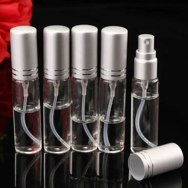 parfum spray flesjes 10 ml glazen flesjes spray verstuiver zilver dop