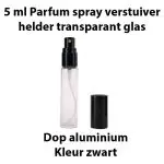 parfum spray verstuiver helder transparant glas 5 ml glazen sprayflesjes metalen spraydop zwart