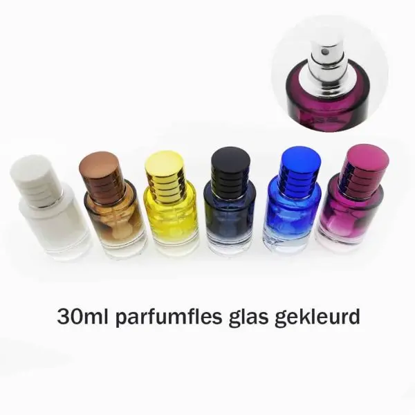 parfumfles 30ml gekleurd glas lege verstuiver sprayfles navulbaar