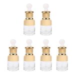 parfumfles glas druppelpipet 20ml goud