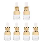 parfumfles glas druppelpipet 20ml goud