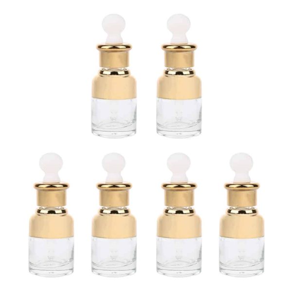 parfumfles glas druppelpipet 20ml goud