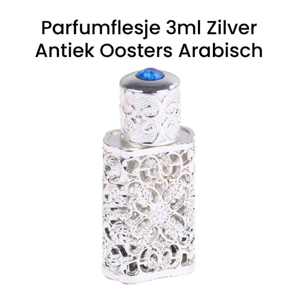 parfumflesje 3ml zilver antiek oosters arabisch