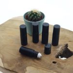 parfumroller 5ml fles zwart dik glas essentiele olie rollerflesjes rvs roller