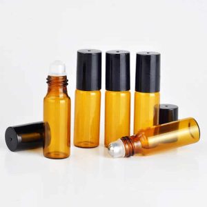 parfumroller amber glas 5ml essentiele olie roller flesjes