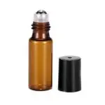 parfumroller amber glas 5ml essentiele olie roller flesjes rvs rollerinzet