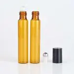 parfumroller flesjes essentiele olie roll on roller amber bruin glas 10ml zwarte dop