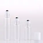 parfumroller glas 3 ml rvs roller bal witte dop essentiele olie roller flesjes