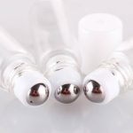 parfumroller glas 3 ml rvs roller bal witte dop essentiele olie rollerflesjes
