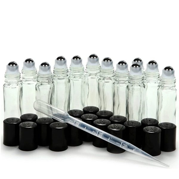 Parfumrollers rollerflesjes 10 ml transparant dik glas essentiële olie roller