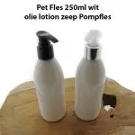 pet fles 250ml wit olie lotion zeep pompfles dispenser pomp