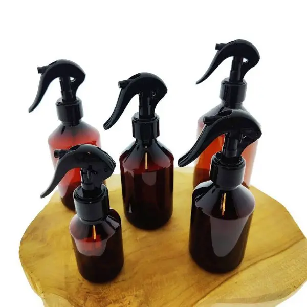 pet fles amber bruin spraypistool trigger spray verstuiver zwart