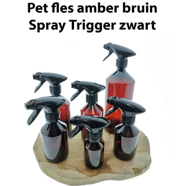 pet fles spraypistool trigger plastic fles amber bruin spraypistool verstuiver cr 1