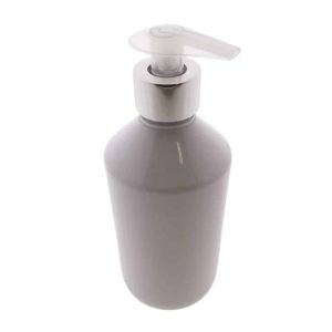 pet fles wit glans 250ml olie lotion zeep dispenser pomp zilver