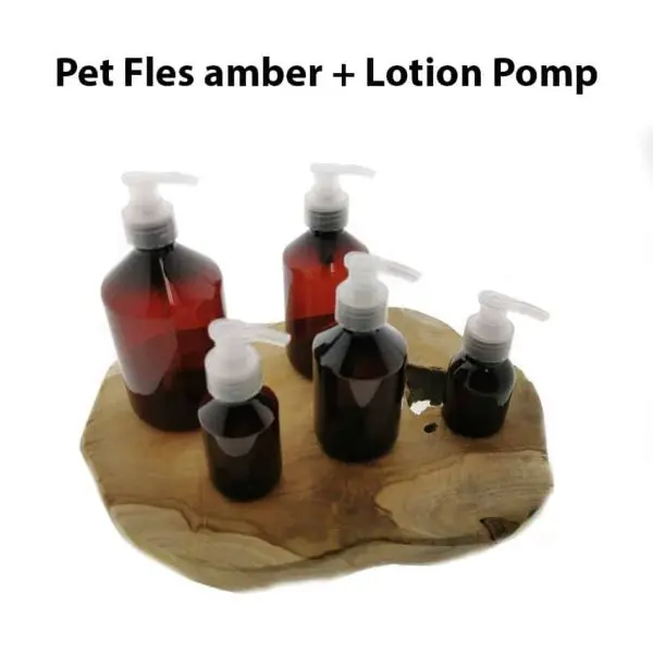 pet fles zeeppomp lotion pomp tr dispenser plastic fles amber bruin din28