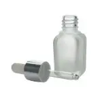 pipetflesje 15ml matglas zilveren pipetdop druppelaar luxe glazen verpakking frosted