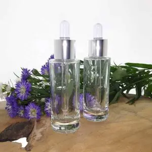 pipetflesje 30ml transparant zilveren pipet druppelaar luxe glazen fles verpakking