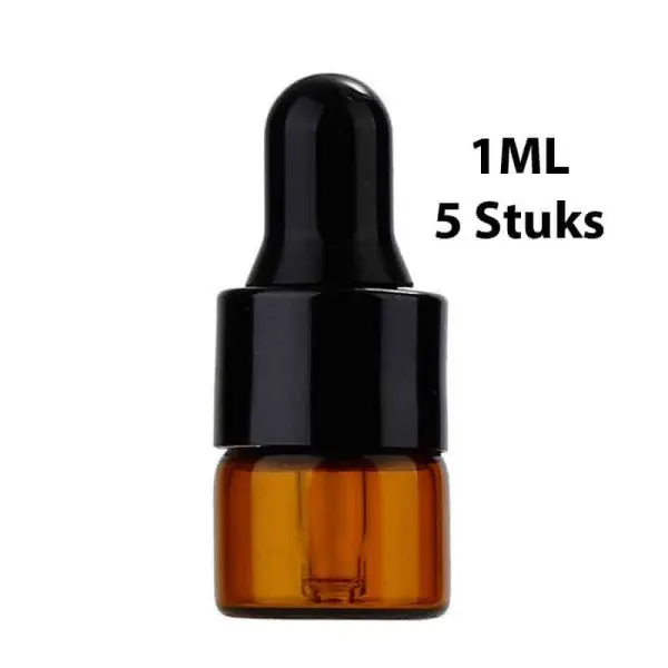 pipetflesjes 1ml bruin glas aromatherapie druppelaar druppelfles pipet