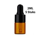 pipetflesjes 2ml bruin glas aromatherapie druppelaar druppelfles pipet