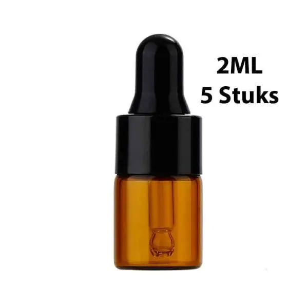 pipetflesjes 2ml bruin glas aromatherapie druppelaar druppelfles pipet