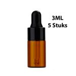 pipetflesjes 3ml bruin glas aromatherapie druppelaar druppelfles pipet