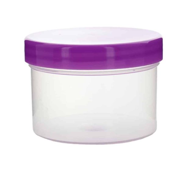 pot 100ml transparant paarse schroefdeksel cosmetica creme zalfpot