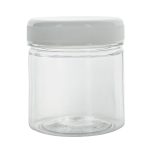 pot transparant 100ml pet potten food grade schroefdeksel wit