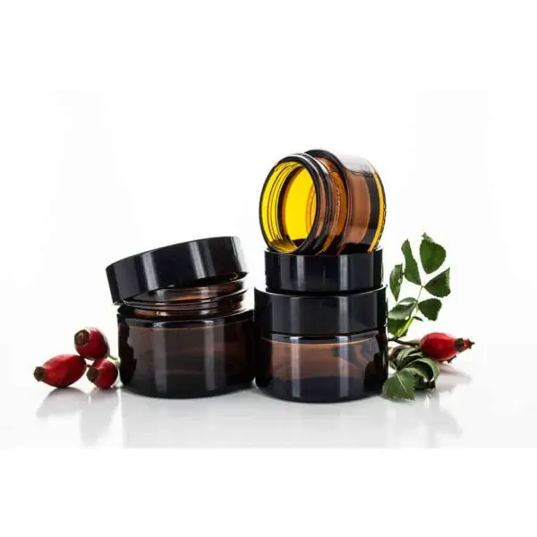 potje 15ml amber glas lege creme zalf poeder pot schroefdeksel