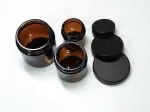 potten bruin glas 30ml 60ml 120ml schroefdeksel zalfpot cremepot cosmetica potjes