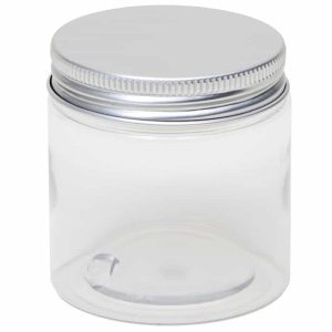 potten transparant cosmetica pet pot rond aluminium schroefdeksel 100 ml
