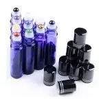roller flesjes edelstenen blauw glas 10ml essentiele olie parfumrollers