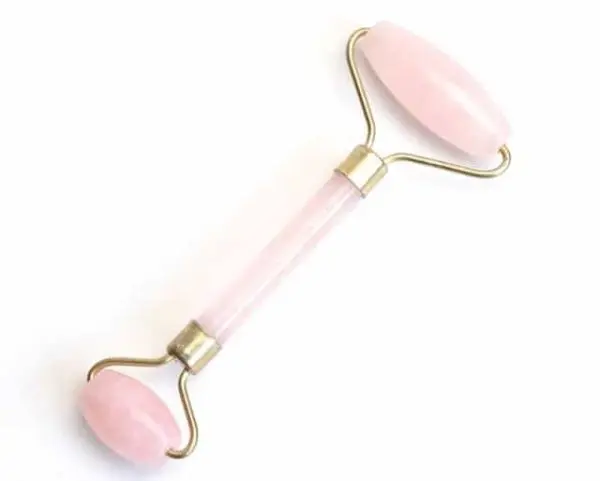 rozenkwarts edelsteen gezicht massage roller