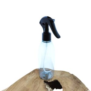 sprayfles transparant 250ml rpet fles trigger sprayer verstuiver pomp zwart