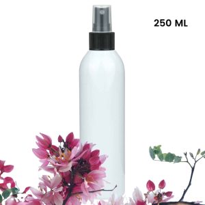 sprayflesje 250ml pet fles wit hg verstuiver spraydop zwart